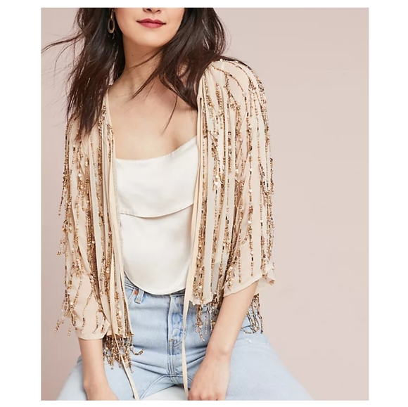 Anthropologie Bl-nk NYC Sandrana Beaded Jacket NWT! - Picture 1 of 14